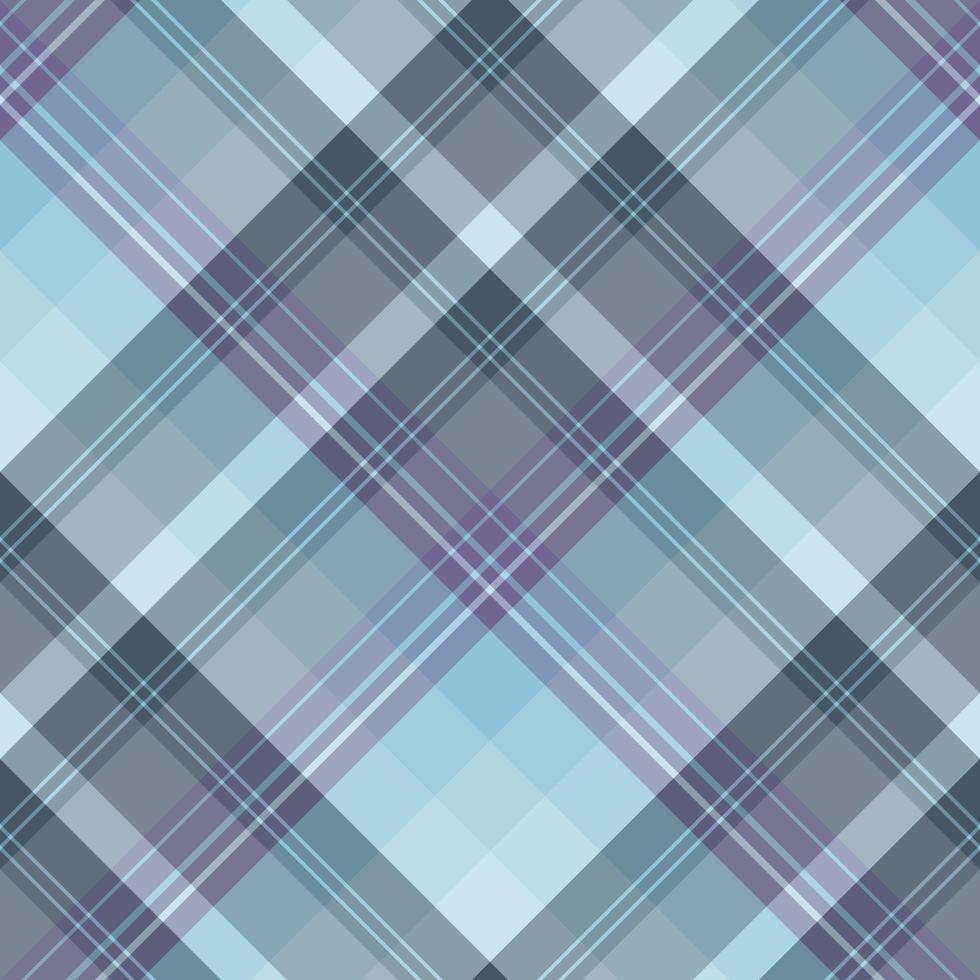 Seamless pattern in simple gray, light blue and discreet violet colors for plaid, fabric, textile, clothes, tablecloth and other things. Vector image. 2