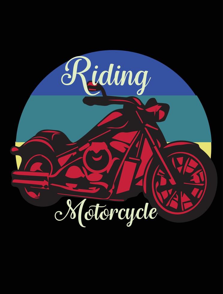 Riding motorcycle design Print vector