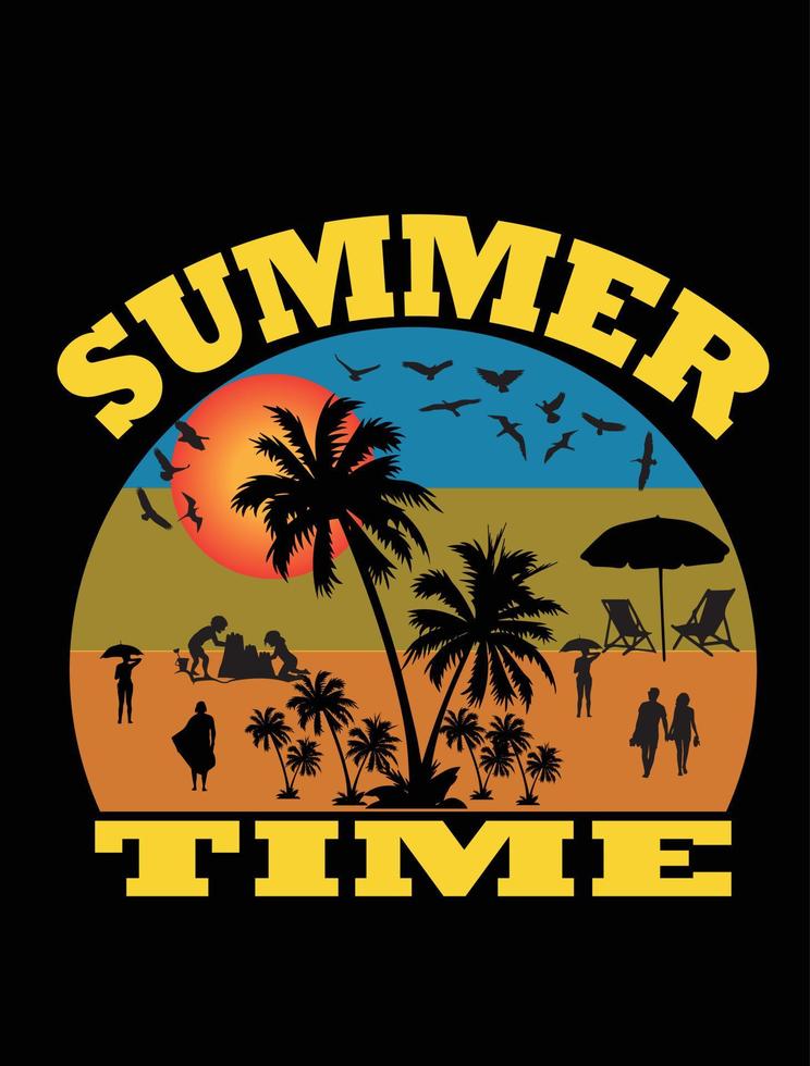 summer tim design, timePrint vector