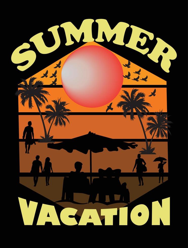 Summer vacation design Print vector