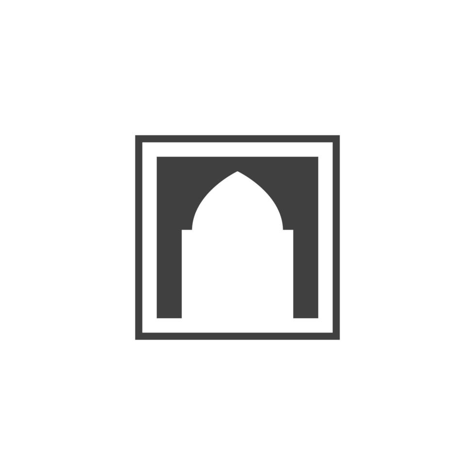 Mosque window vector icon