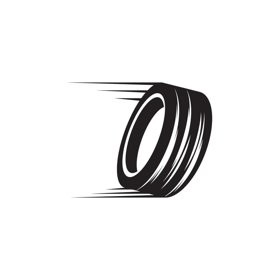 Ilustración de icono de vector de neumático