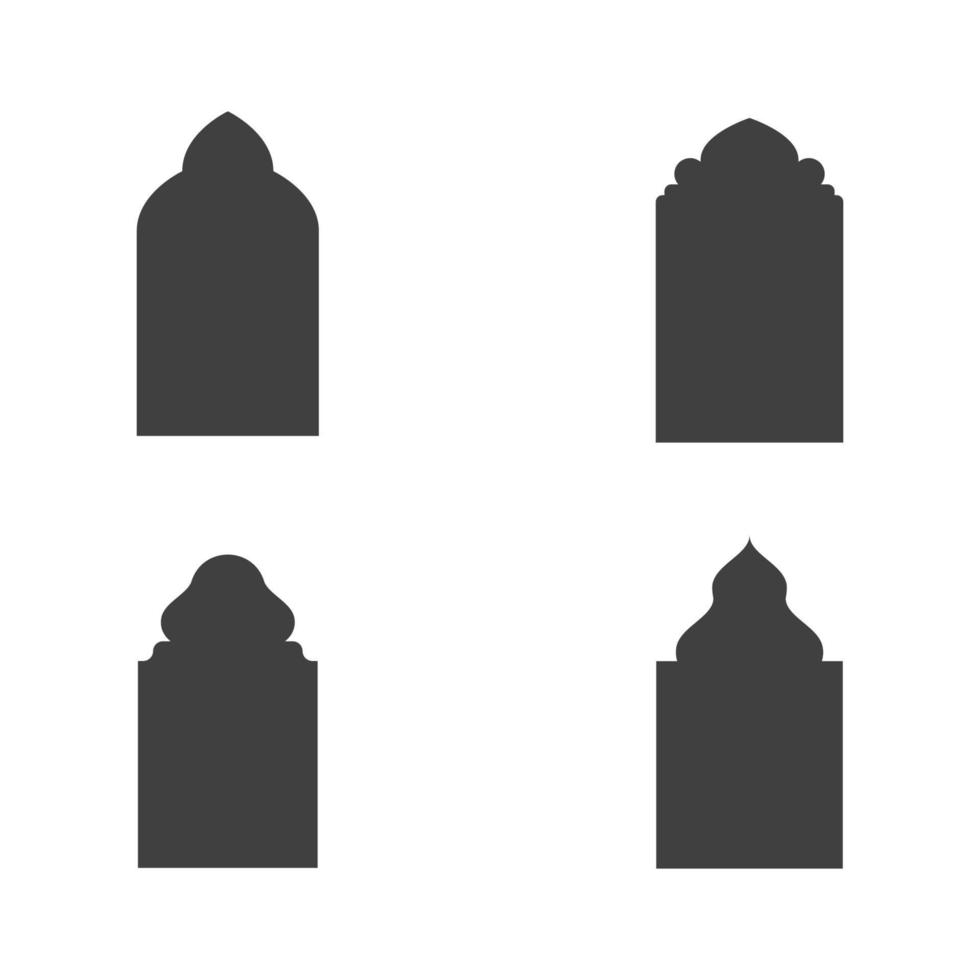 Mosque window vector icon