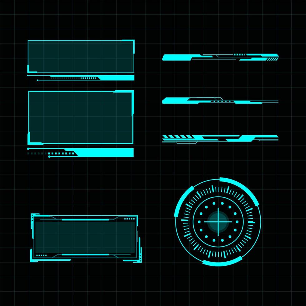 Futuristic user interface illustration vector