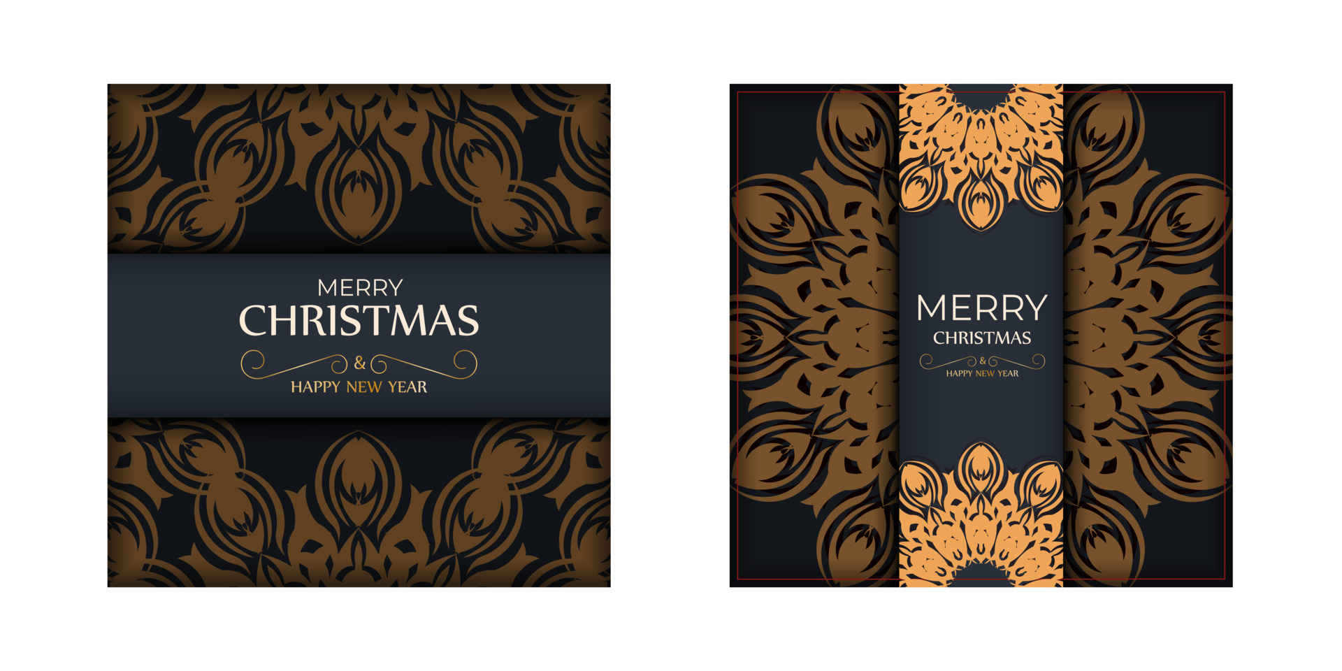 Happy new year poster template and abstract ornament. Merry Christmas