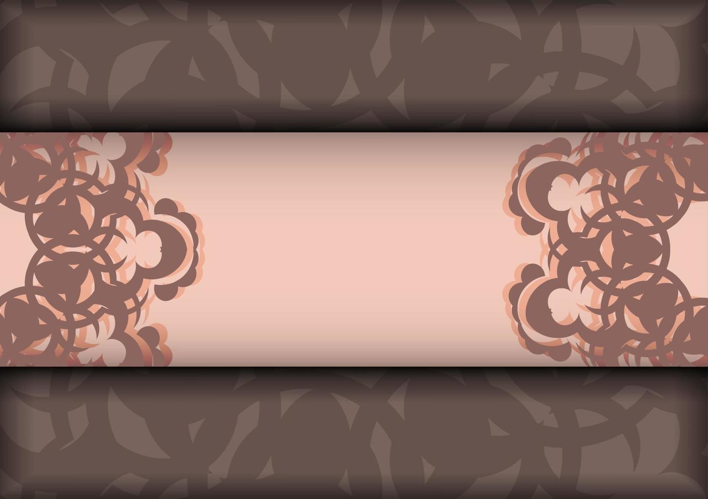 folleto de lujo rosa para su marca. vector