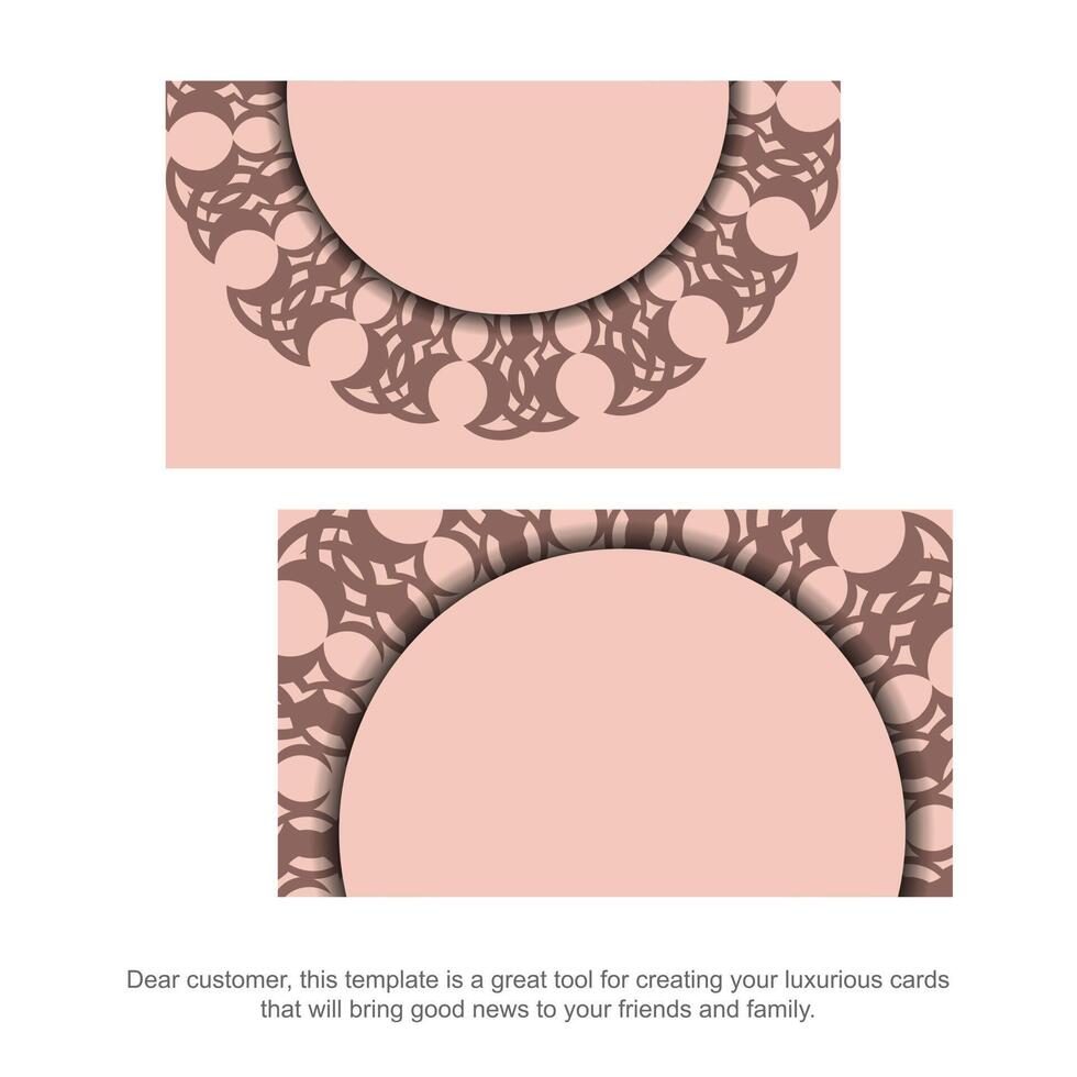 Two different designs for a card with a circular pattern vector