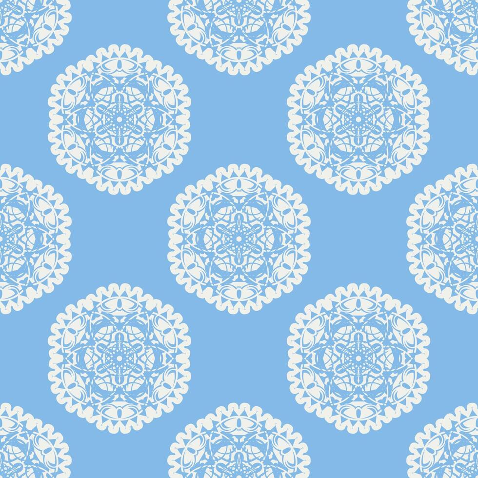 Quatrefoil geometric seamless pattern, background, vector illustration in mint blue, soft turquoise color and white.