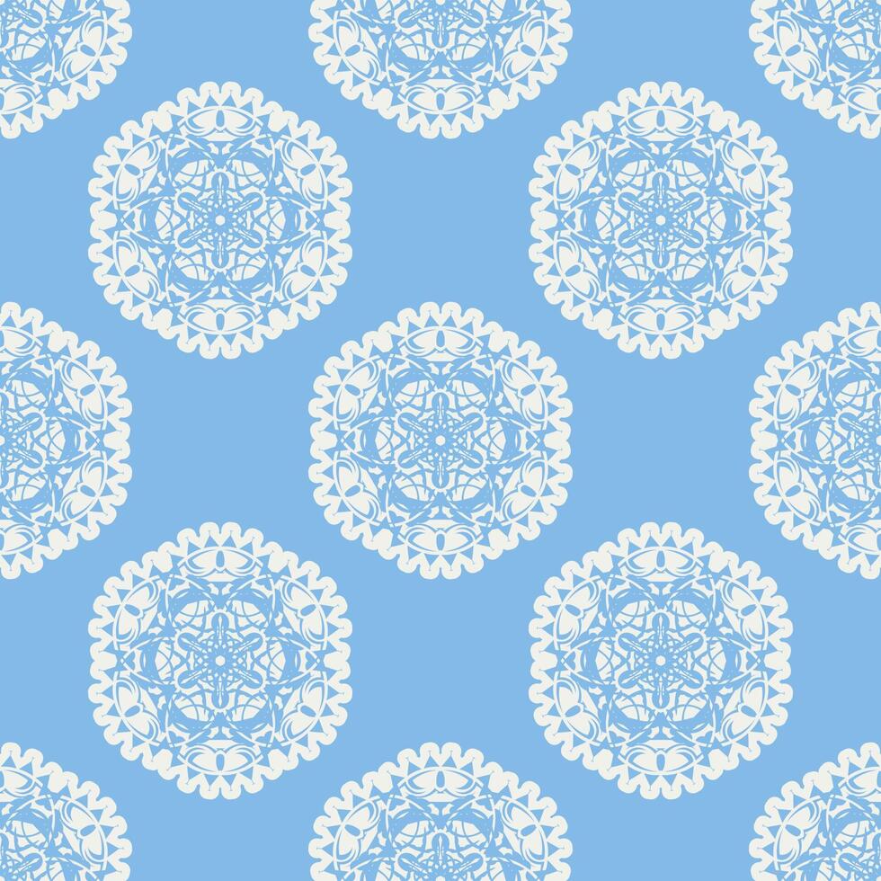 Quatrefoil geometric seamless pattern, background, vector illustration in mint blue, soft turquoise color and white.