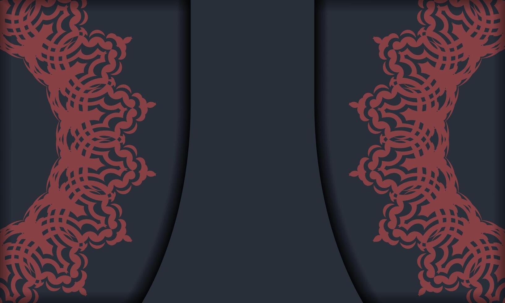 A black and red pattern on a dark background vector
