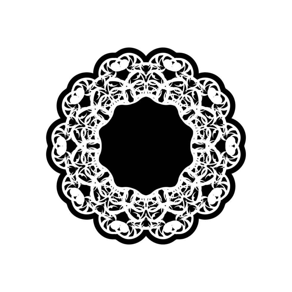 Circular pattern in form of mandala for Henna, Mehndi, tattoo, decoration. vector