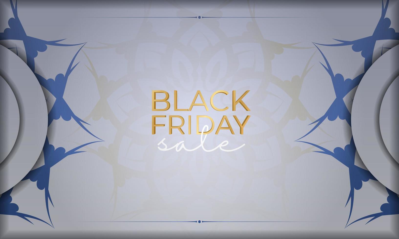 Festive Baner Black Friday in beige color with a round pattern vector