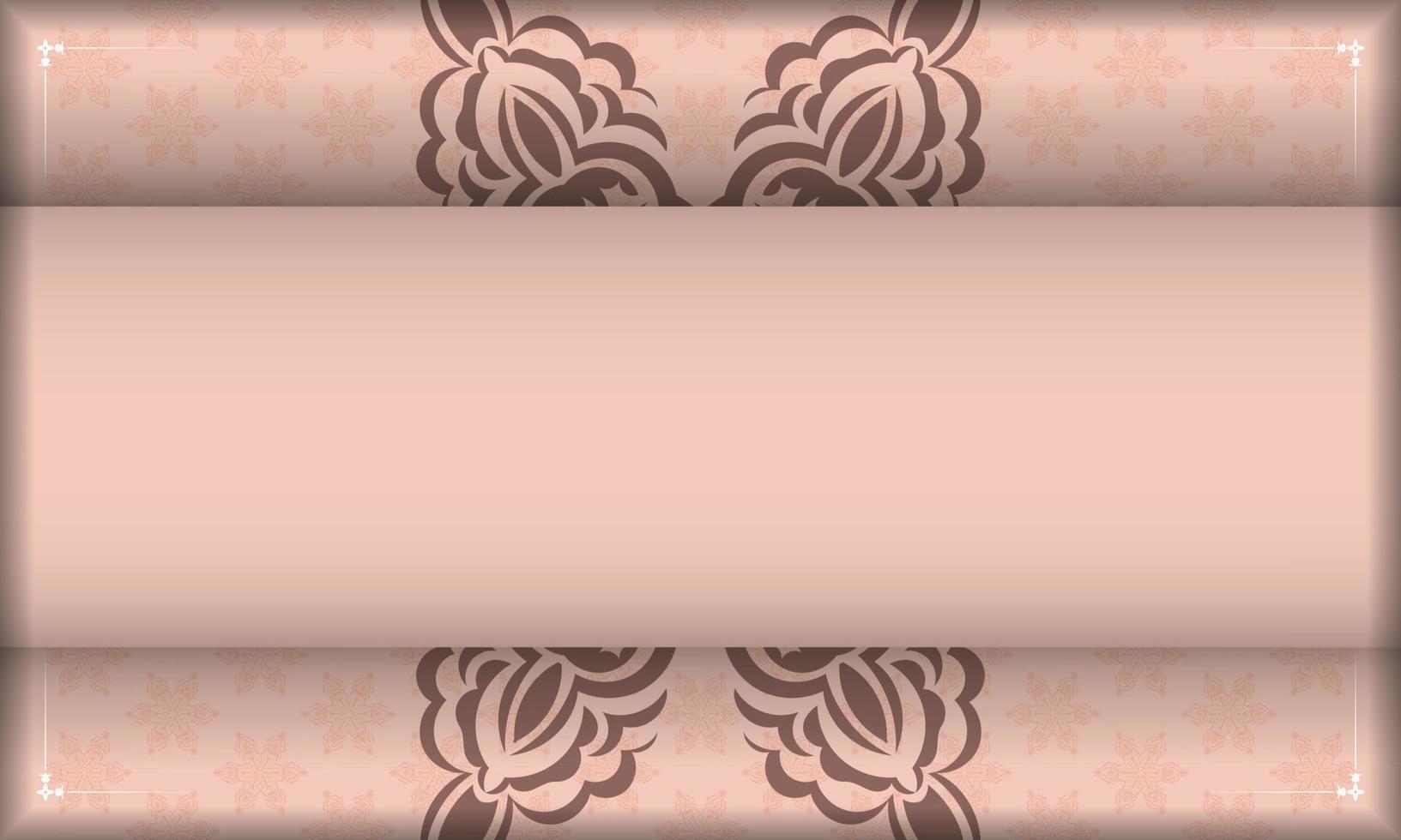 folleto rosa lujosamente estampado preparado para tipografía. vector