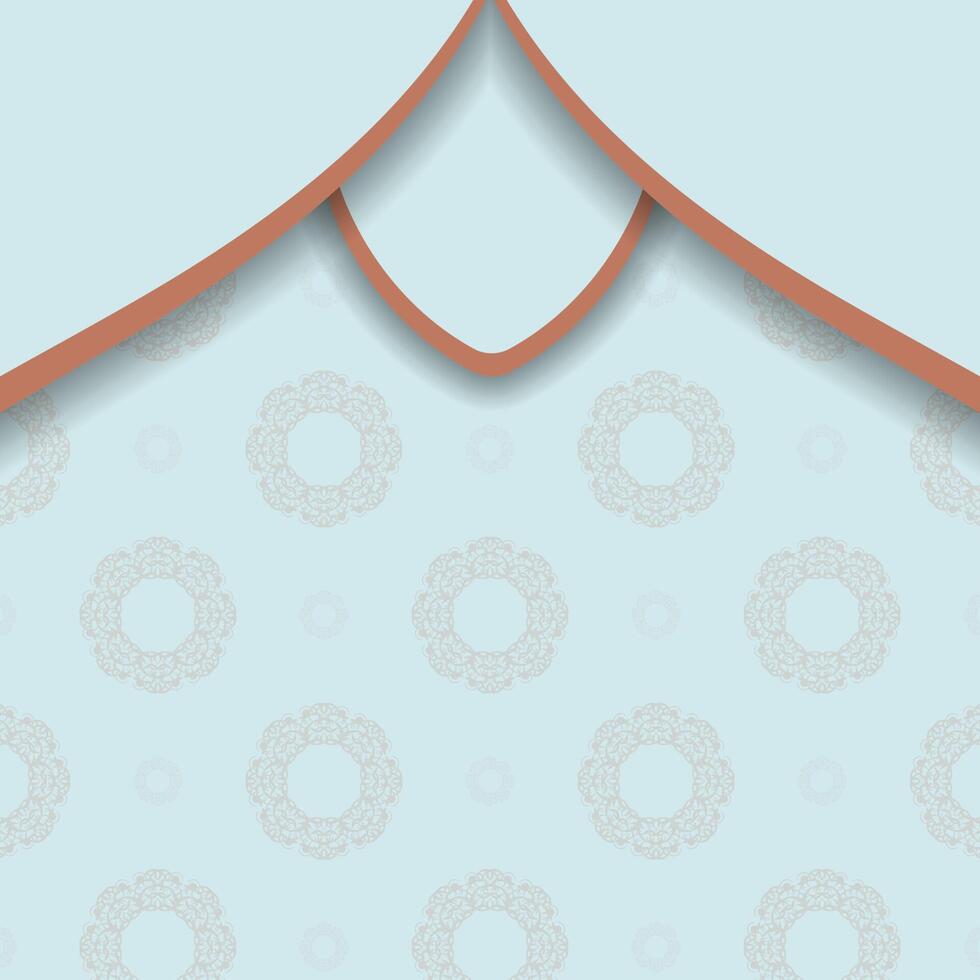 Grecian coral aquamarine greeting card for your brand. vector