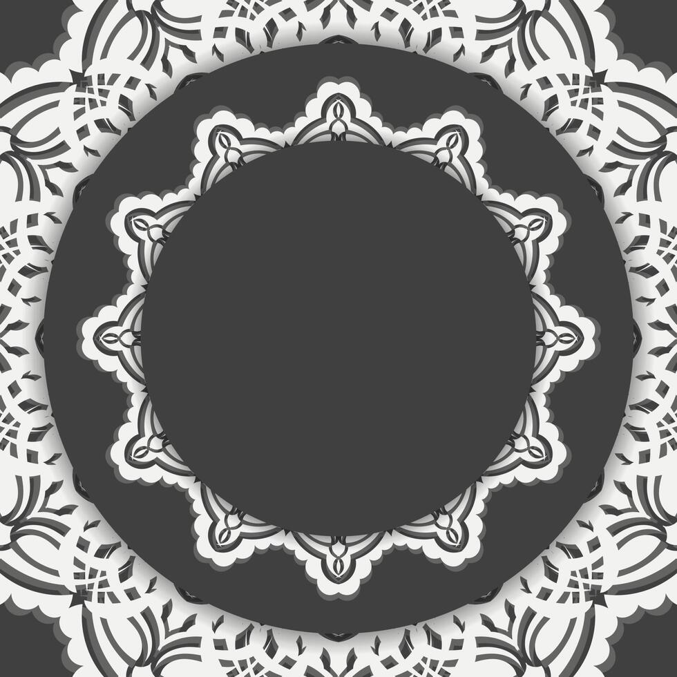 A brochure in black with a luxurious white pattern for your brand. vector