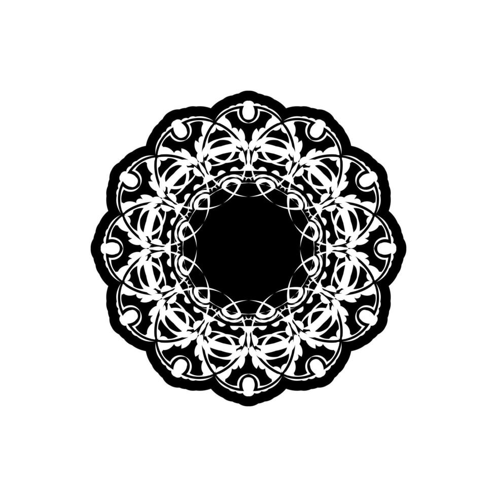 decorative border round frame, black and white circle ornament template art decor, circular ornamental baroque for design ceramic, card, invitation, wedding, plate, banner, greeting, lace, vector