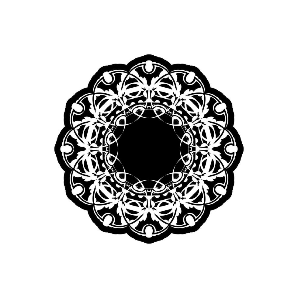 decorative border round frame, black and white circle ornament template art decor, circular ornamental baroque for design ceramic, card, invitation, wedding, plate, banner, greeting, lace, vector