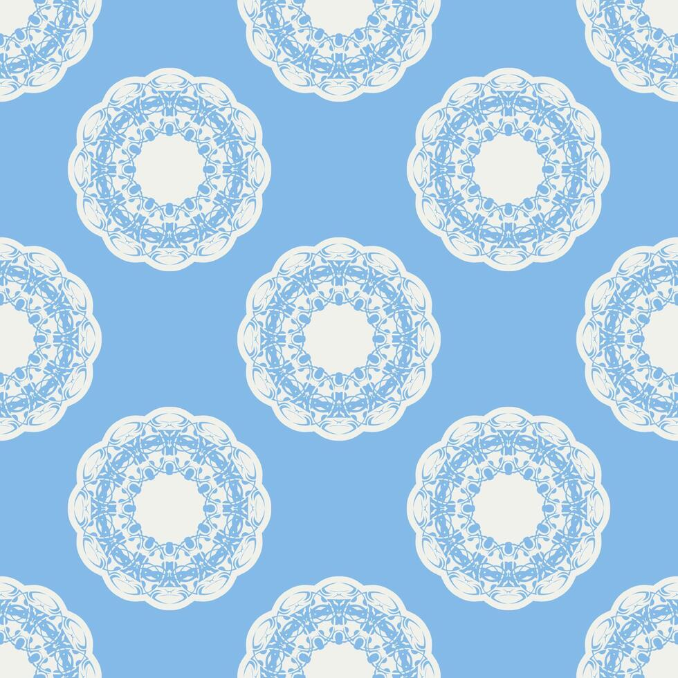 Quatrefoil geometric seamless pattern, background, vector illustration in mint blue, soft turquoise color and white.