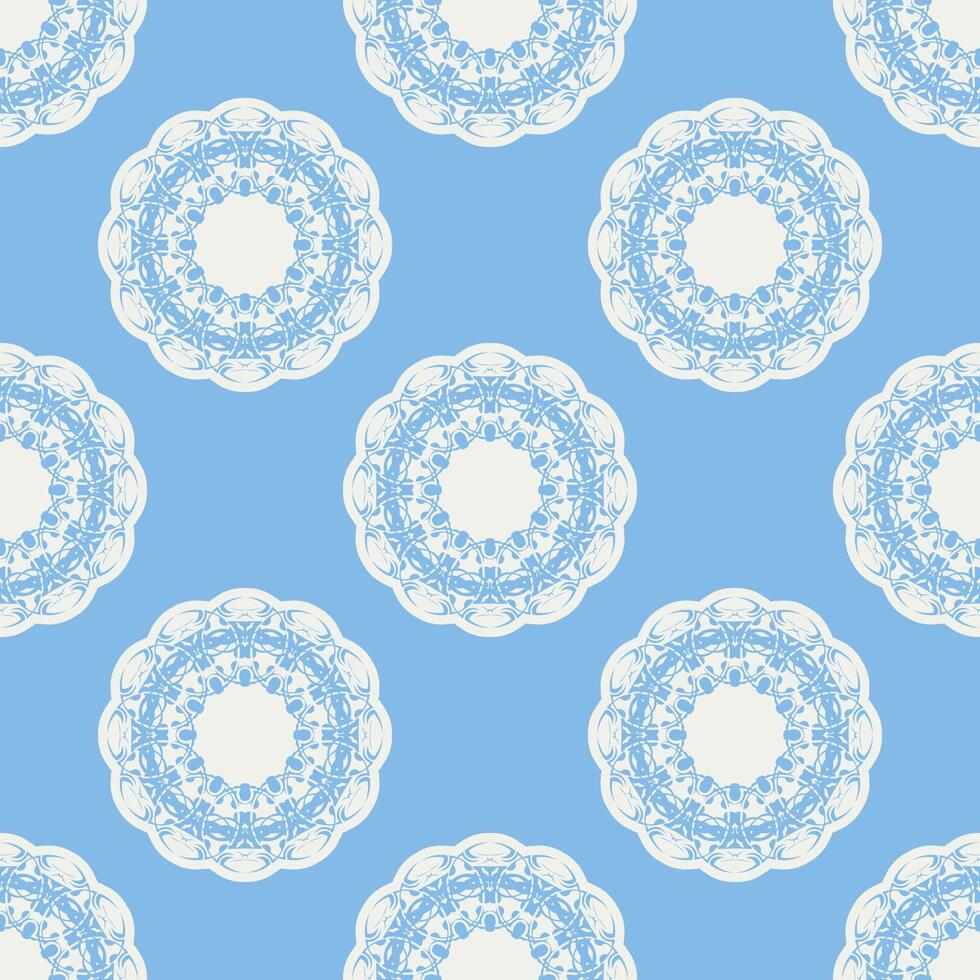 Quatrefoil geometric seamless pattern, background, vector illustration in mint blue, soft turquoise color and white.