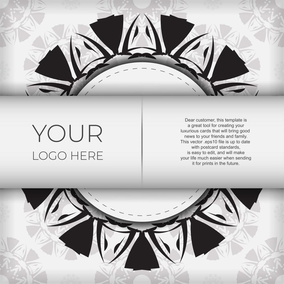 A black and white circular design with a white background vector