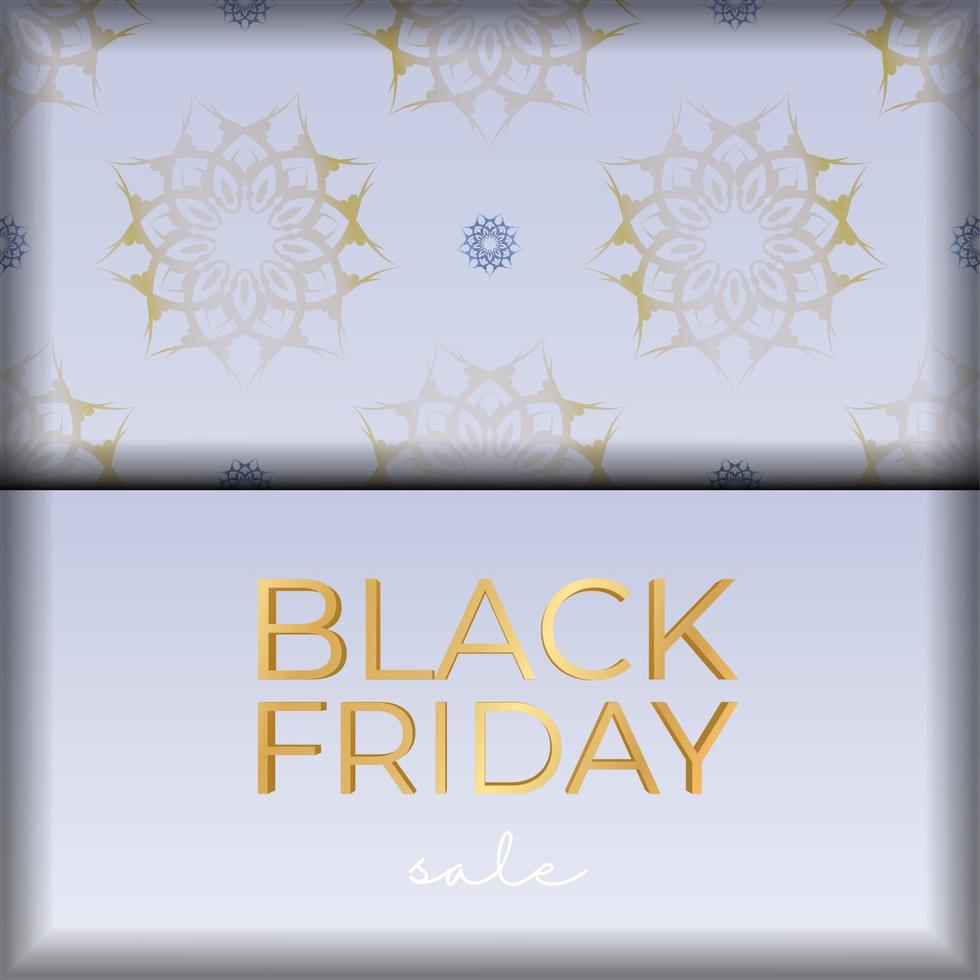 Beige Round Ornament Black Friday Sale Party Poster vector