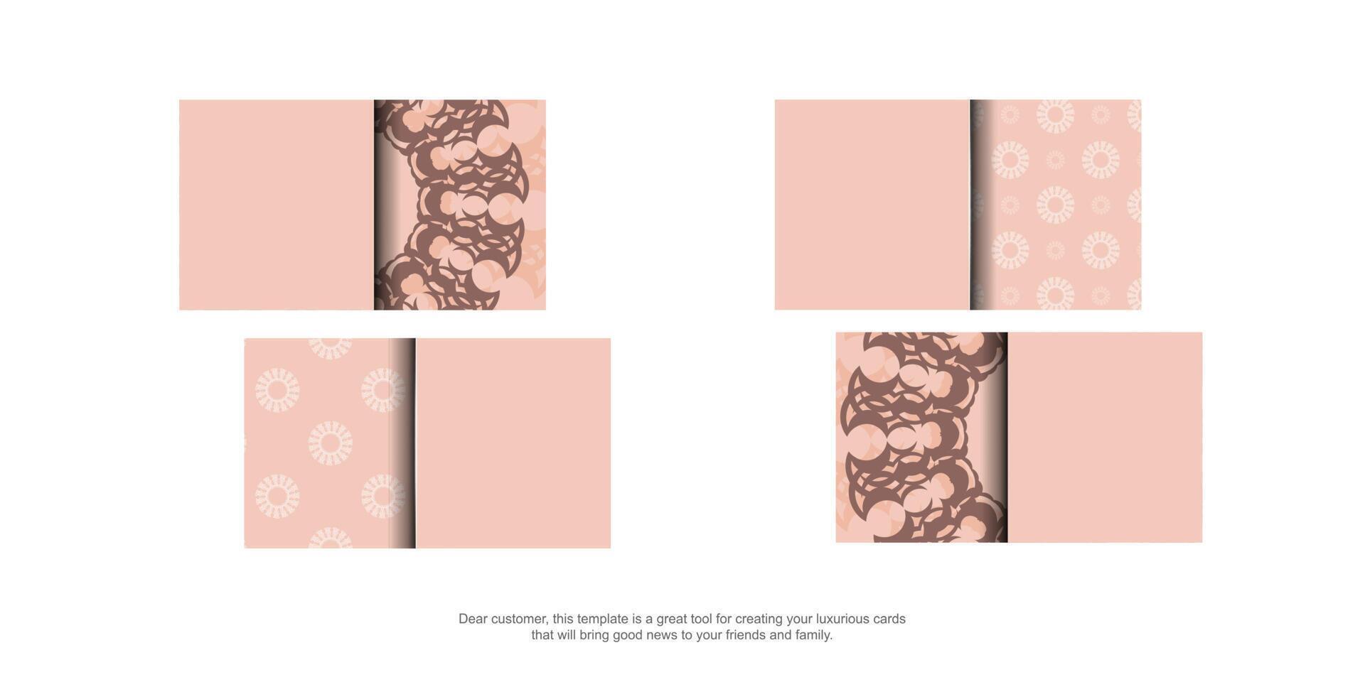 Four different designs of lace on a pink background vector