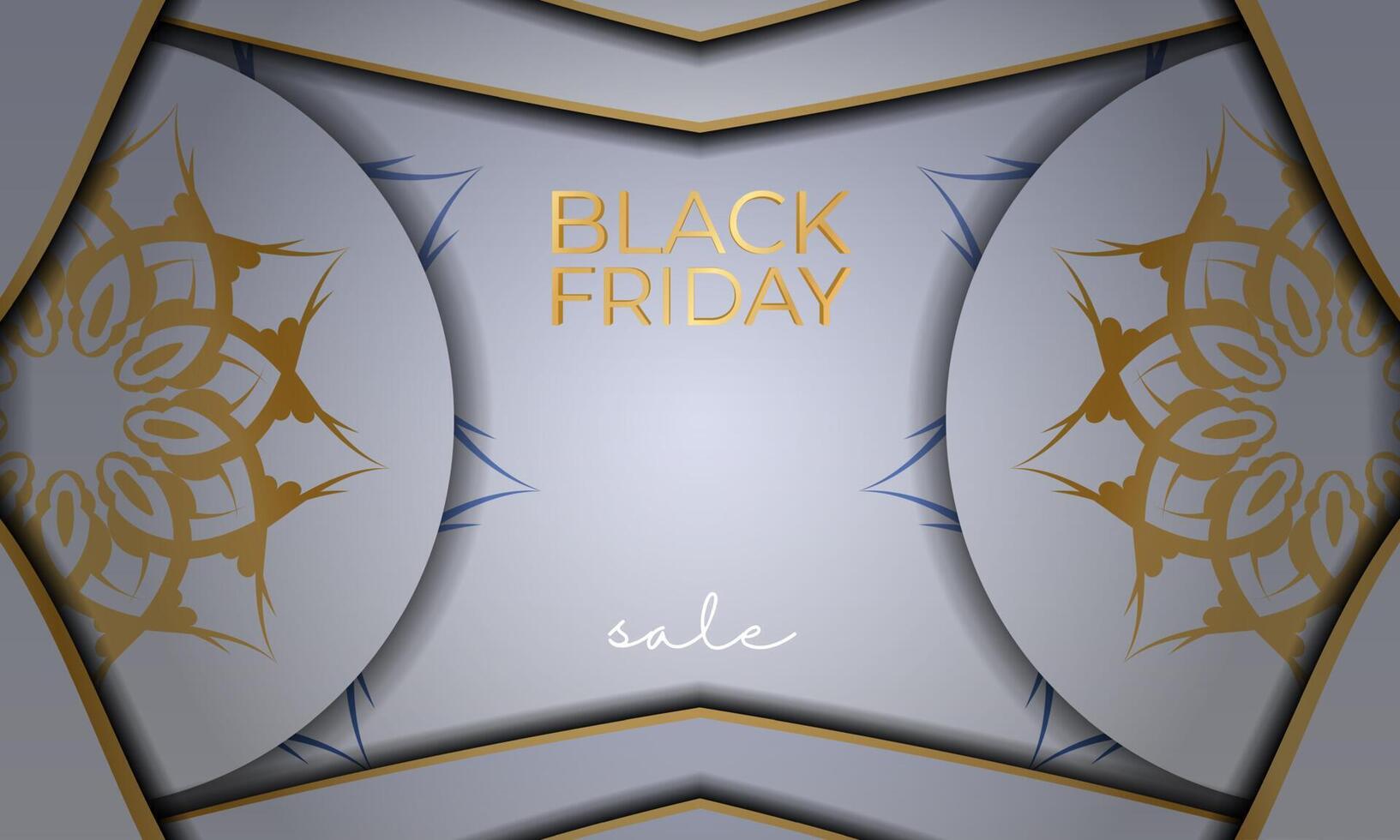 Celebratory Baner Black Friday beige color with abstract pattern vector