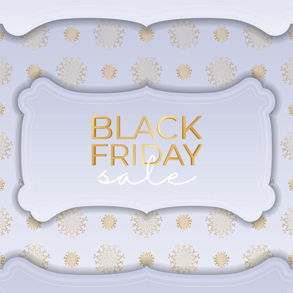 Celebration Baner For Black Friday in beige color with a luxurious pattern vector