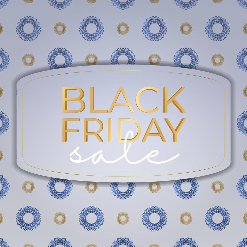 Celebration Poster For Black Friday Beige With Luxury Pattern vector