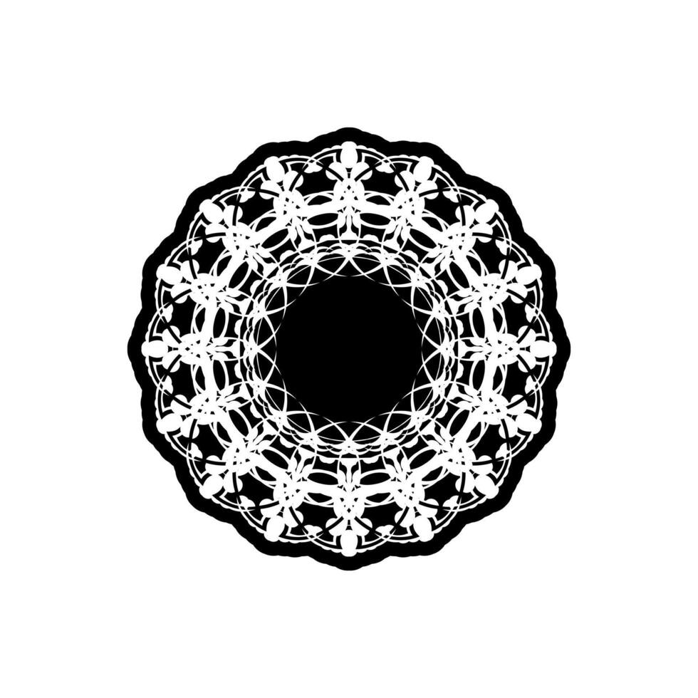decorative border round frame, black and white circle ornament template art decor, circular ornamental baroque for design ceramic, card, invitation, wedding, plate, banner, greeting, lace, vector