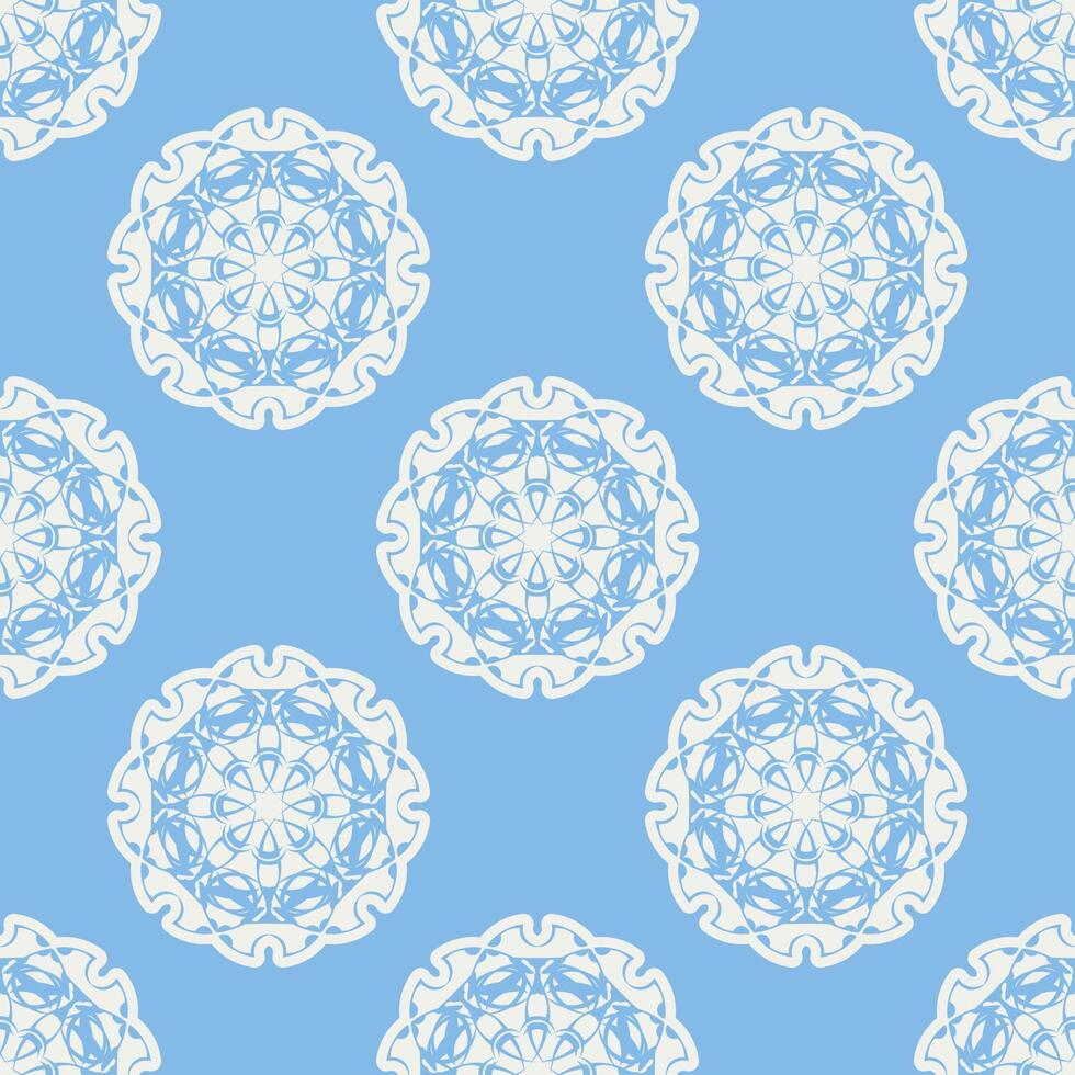 Quatrefoil geometric seamless pattern, background, vector illustration in mint blue, soft turquoise color and white.