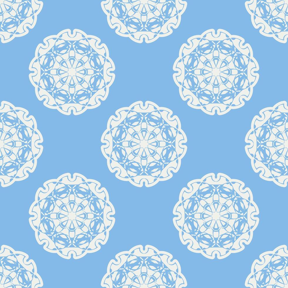 Quatrefoil geometric seamless pattern, background, vector illustration in mint blue, soft turquoise color and white.