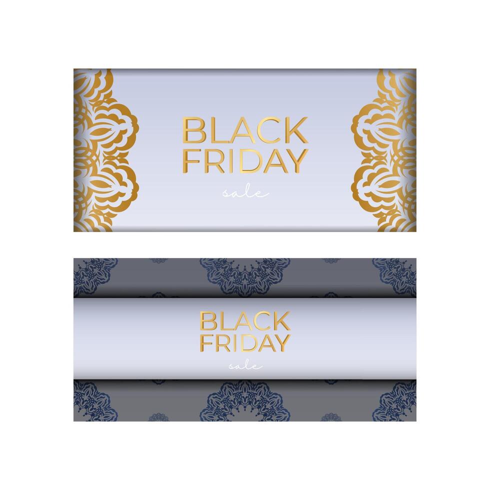 Baner Black Friday beige with vintage pattern vector