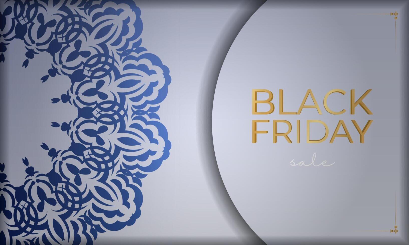 Beige Black Friday Sale Baner With Luxurious Pattern vector