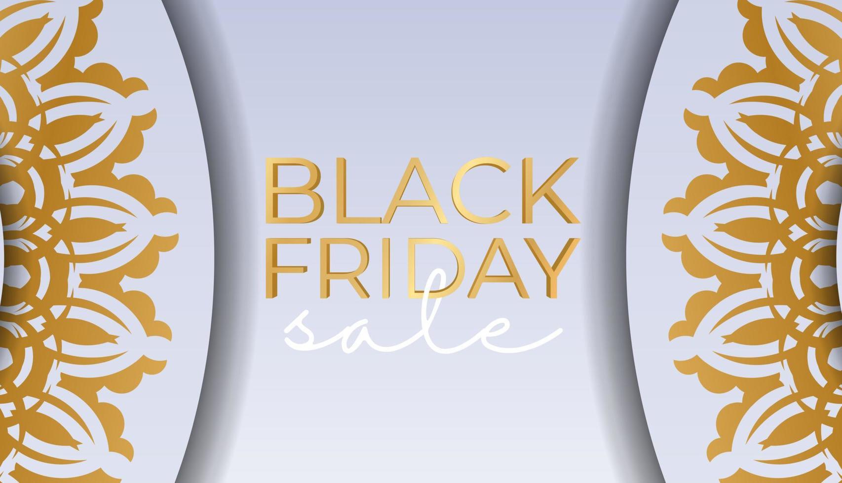 Geometric Pattern Beige Black Friday Party Poster vector