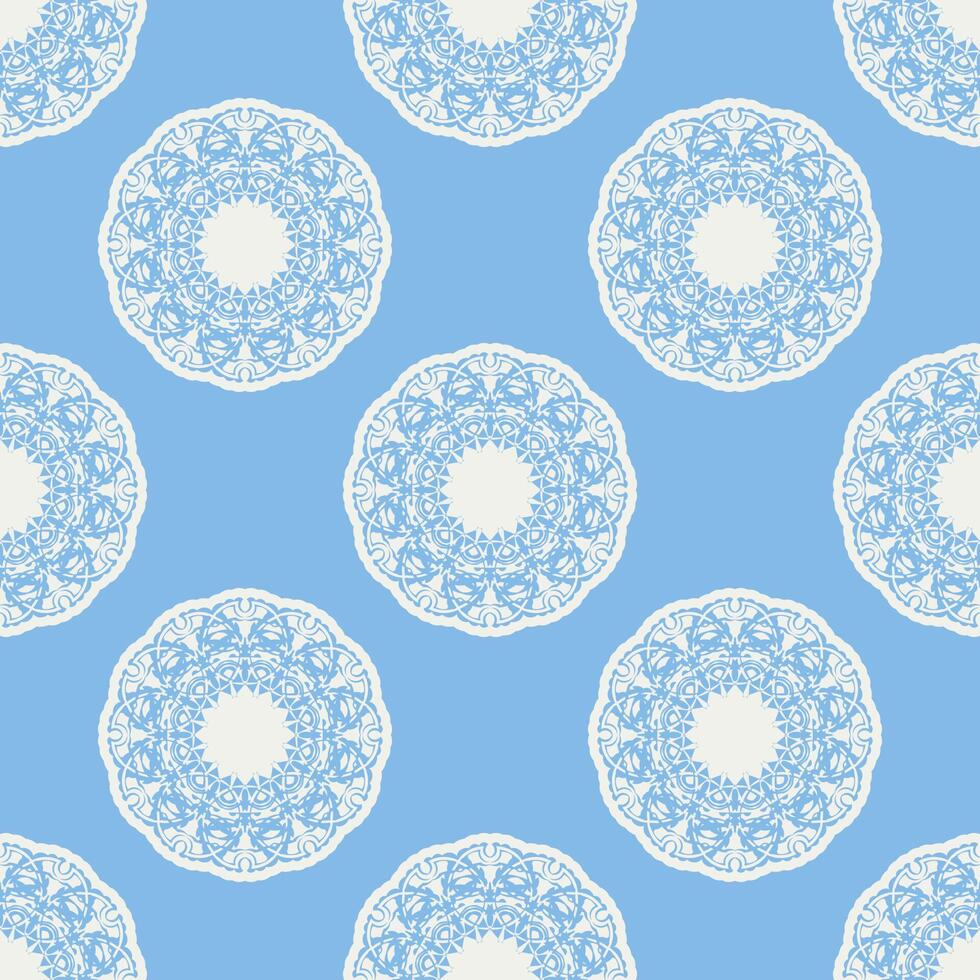 Quatrefoil geometric seamless pattern, background, vector illustration in mint blue, soft turquoise color and white.