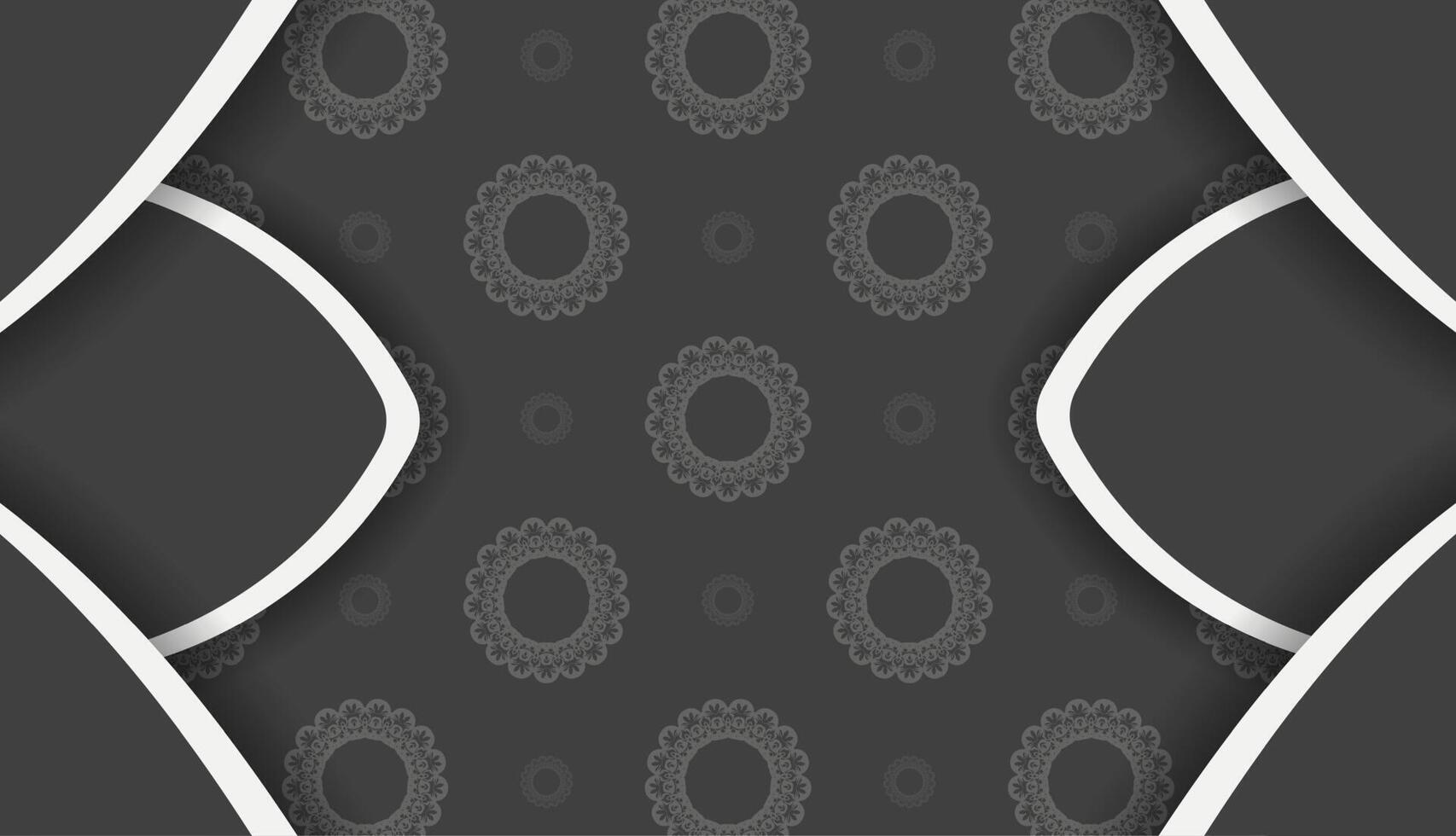 Black background with vintage white pattern and space for your text vector