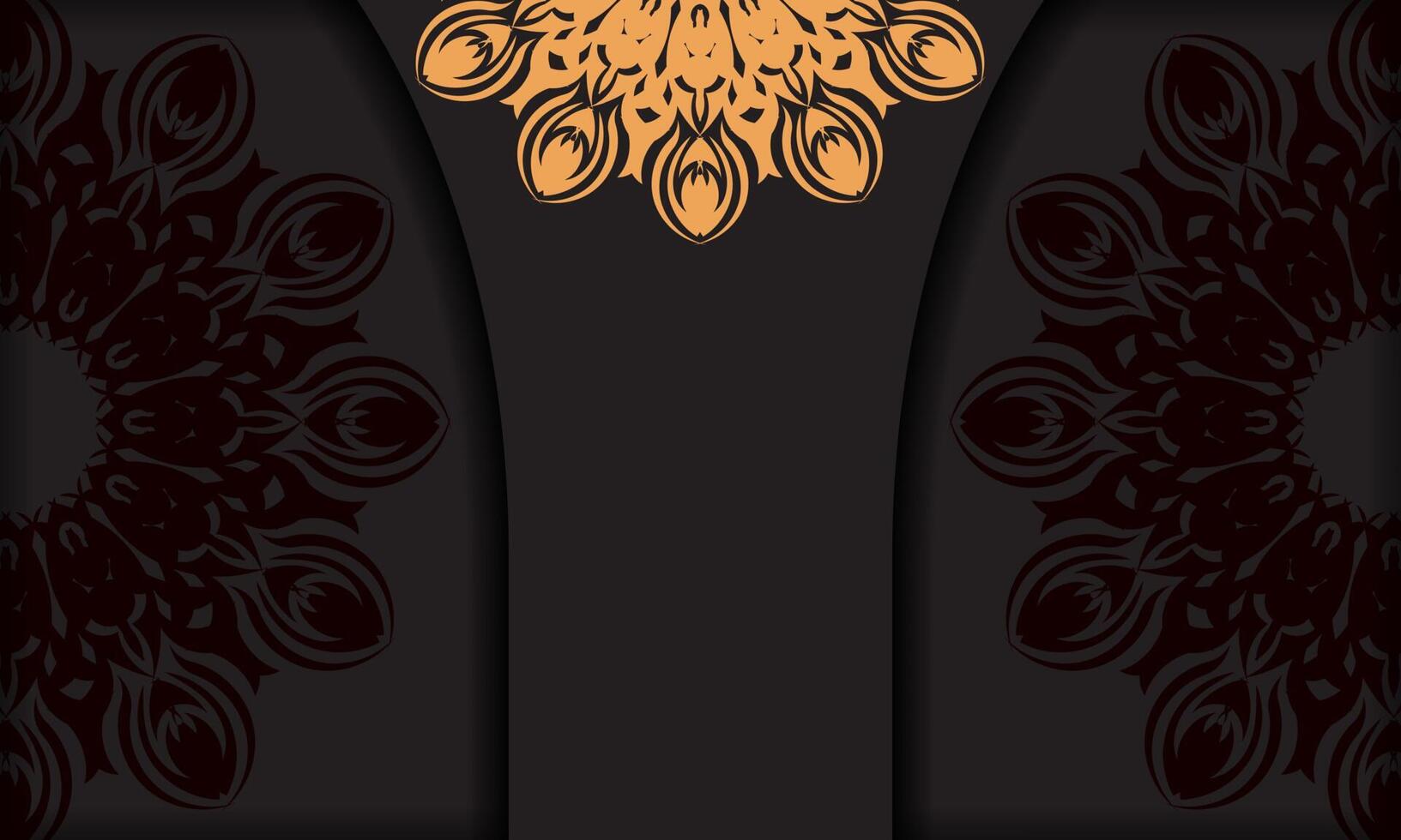 Luxury background with islamic arabesque ornament on dark surface. Template for wedding invitation, card, cover vector