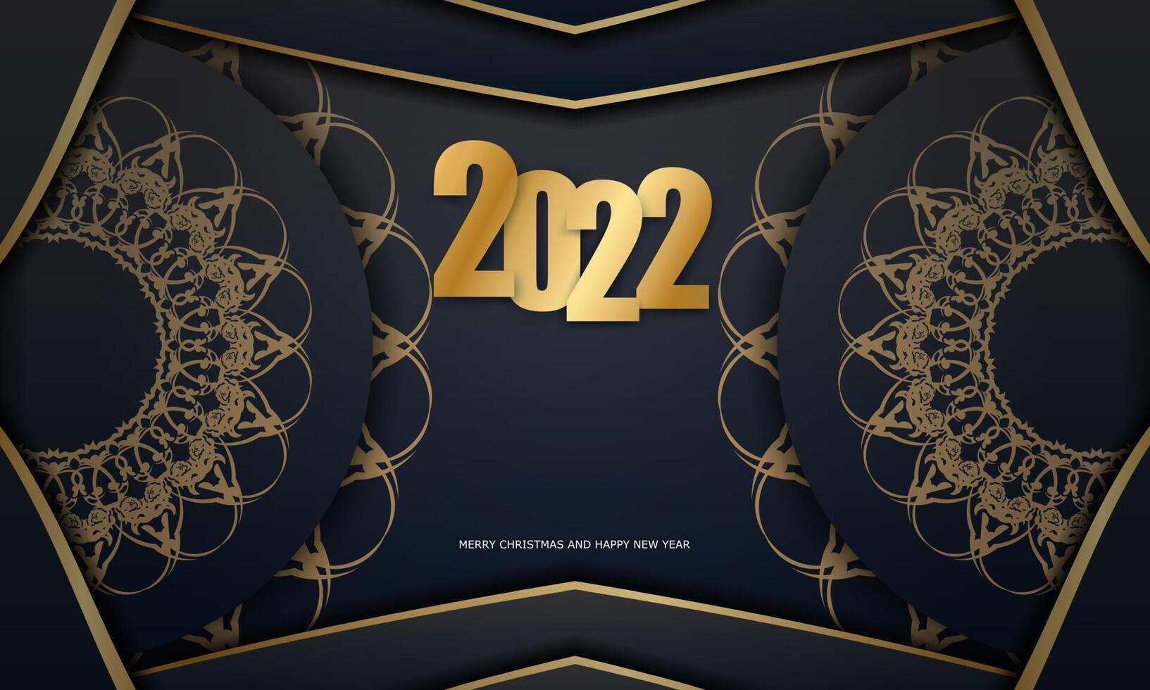 Golden new year 2020 background with a black and gold design vector