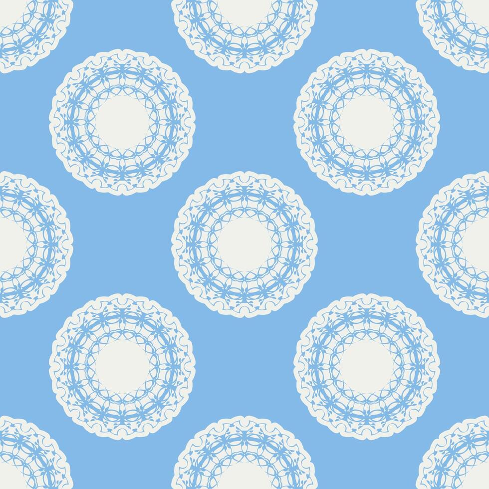 Quatrefoil geometric seamless pattern, background, vector illustration in mint blue, soft turquoise color and white.