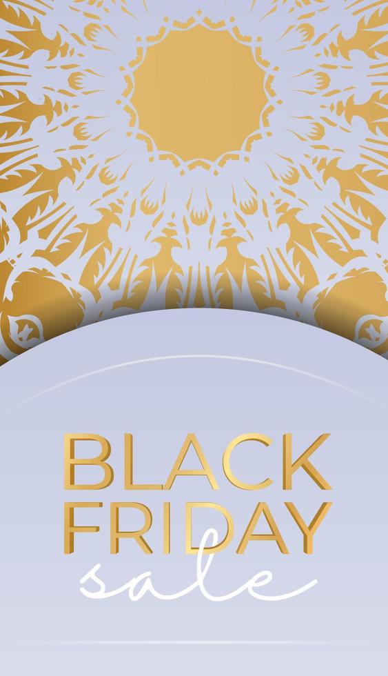 Beige Black Friday Sale Baner with Vintage Ornament vector