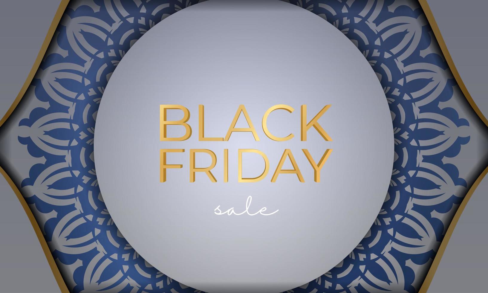 Black Friday Sale Poster Template Beige Color Luxury Pattern vector