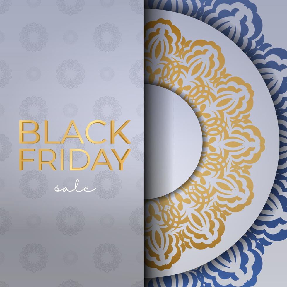 Beige color black friday sale poster with abstract pattern vector