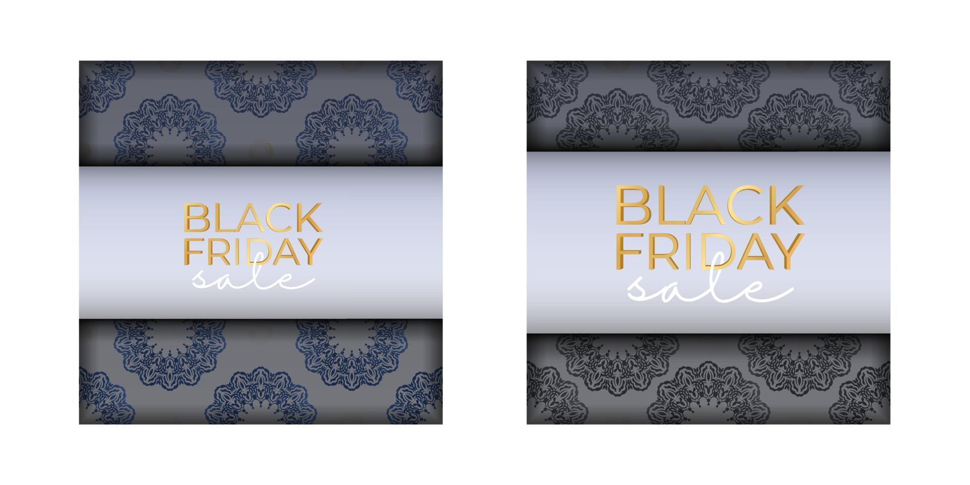 Beige greek pattern black friday sale poster vector