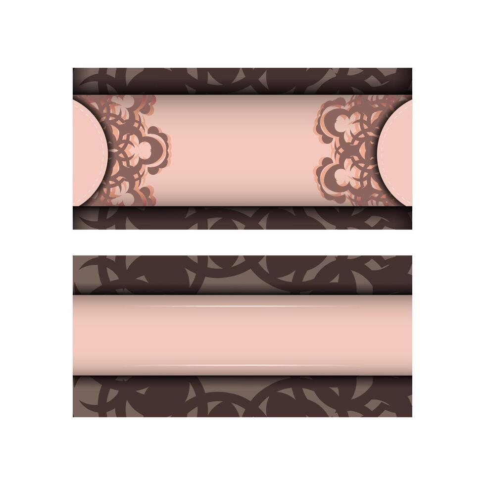 Two banners with brown and pink designs vector