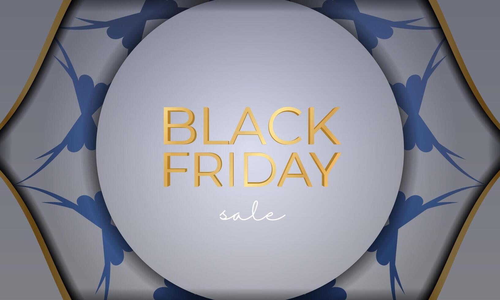 Festive Baner Black Friday in beige color with geometric pattern vector