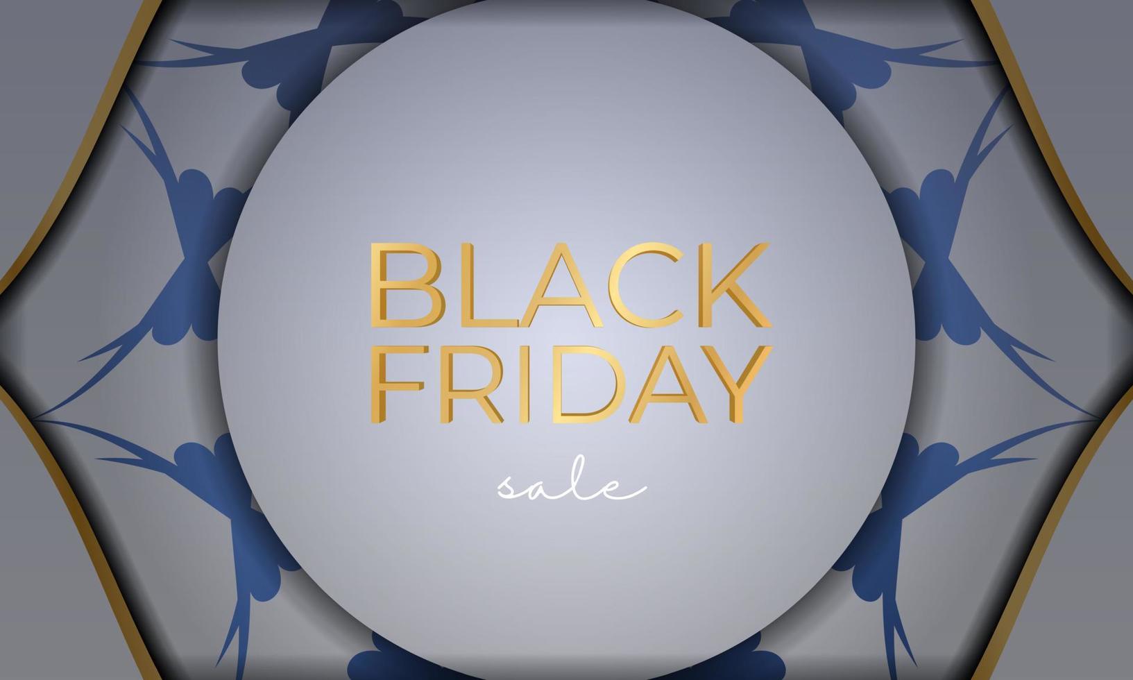 Festive Baner Black Friday in beige color with geometric pattern vector