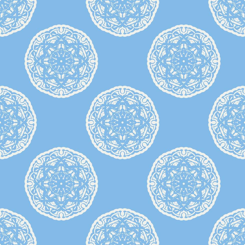 Quatrefoil geometric seamless pattern, background, vector illustration in mint blue, soft turquoise color and white.