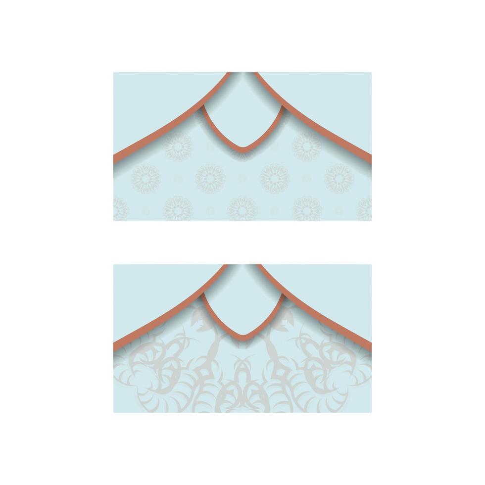 Vintage coral motif in aquamarine color for your personality. vector