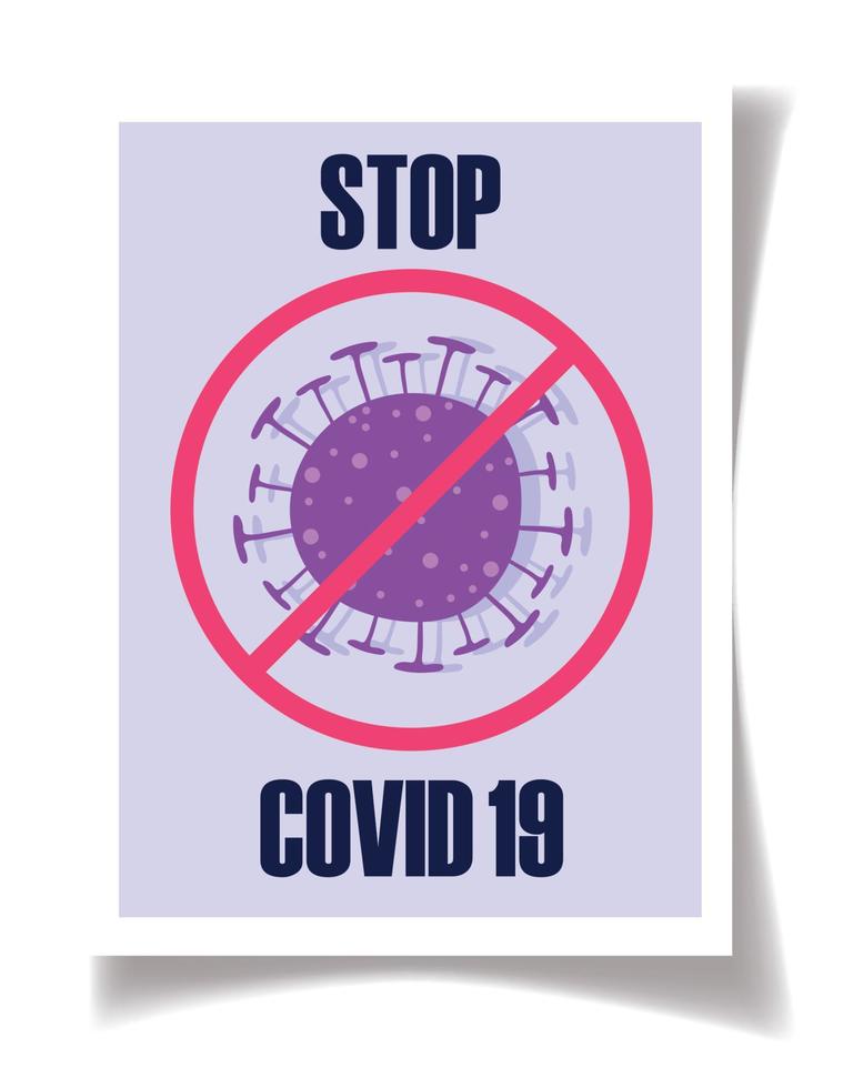 covid 19 prevention stop coranavirus disease pneumonia pandemic poster vector